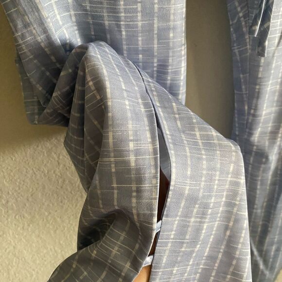 NWT Women light Blue Striped Lightweight Cropped Ankle Summer Lounge Pants XXL - Picture 7 of 9